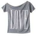 Ladies' T-shirt with Love Print A991 4