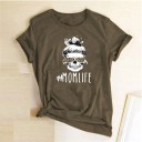 Ladies' T-Shirt with Mom Life Print B335 6