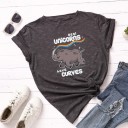 Ladies' T-shirt with Rhinoceros Print 6