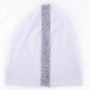 Ladies' Thin Cap with a Vertical Stripe of Sparkling Stones Soft and Pleasant Material Made from Cotton and Polyester One Size Fits All 1