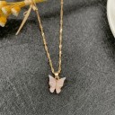 Ladies Twisted Necklace with Butterfly 3