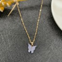 Ladies Twisted Necklace with Butterfly 4