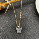 Ladies Twisted Necklace with Butterfly 1