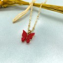 Ladies Twisted Necklace with Butterfly 16