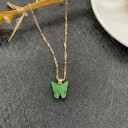 Ladies Twisted Necklace with Butterfly 18