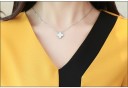 Ladies' Two-Tone Blouse with Long Sleeves V-Neck Contrasting Black Stripe and Cuffs Buttonless Suitable for Formal Meetings and Parties 7