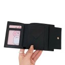 Ladies' Wallet 11 x 8 x 2 cm with Bow Quilted Surface Soft Fine Artificial Leather Compact Elegant Design 3