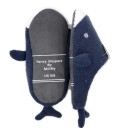 Ladies' Whale-Shaped House Slippers Comfortable Plush Slippers with Fins and Tail Dark Blue Upper and White Lining 5