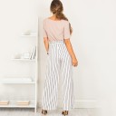Ladies' White Striped Trousers 3