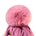 Ladies' Winter Knitted Hat with Pom-Pom 56–60 cm Warm Thick Crocheted Hat Acrylic Polyester Faux Fur Elegant Plain Hat 10