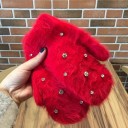 Ladies' Winter Mittens with Rhinestones 2