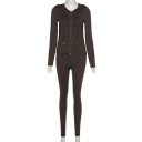 Ladies' Zip-Up Hoodie with Hood and Leggings Fitted Cut Long Sleeves Adjustable Drawstrings Stretchy Polyester with Spandex 6