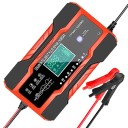 Ładowarka akumulatorów 12–24 V 10 A Inteligentna pulzująca naprawcza ładowarka z wyświetlaczem LCD do akumulatorów ołowiowych, AGM i GEL gniazdo EU 2