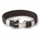 Læderarmbånd med anker 10