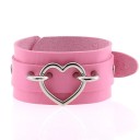 Læderarmbånd med hjerte 4