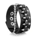 Læderarmbånd med kugler 1