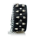 Læderarmbånd med kugler 3