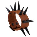 Læderarmbånd med pigge H464 7