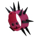 Læderarmbånd med pigge H464 11