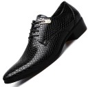 Lage schoenen in slangenleerstijl voor heren J1510 9