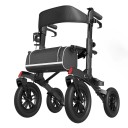 Ľahké skladacie chodítko pre seniorov s kapsičkou a držiakom na pitie sedátko 30,5 cm nosnosť 135 kg základňa 57 x 99 cm pre chôdzu aj odpočinok 1