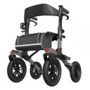 Ľahké skladacie chodítko pre seniorov s kapsičkou a držiakom na pitie sedátko 30,5 cm nosnosť 135 kg základňa 57 x 99 cm pre chôdzu aj odpočinok 2
