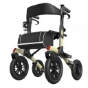 Ľahké skladacie chodítko pre seniorov s kapsičkou a držiakom na pitie sedátko 30,5 cm nosnosť 135 kg základňa 57 x 99 cm pre chôdzu aj odpočinok 3