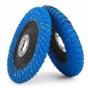 Lamelové brusné kotouče 125 mm 10 ks Otvor 22 mm Zrnitost 60 Tloušťka 12 mm Modré Na úhlovou brusku pro broušení kovu nerezu a hliníku 6