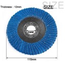 Lamelové brusnenschijven 115 mm 10 stuks Gat 22 mm Korrelgrootte 60 Dikte 12 mm Blauw Voor haakse slijpmachine voor het slijpen van staal, roestvrij 8