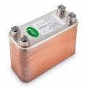 Lämminvaihtaja 60 levyä sisäisellä kierteellä 1/2 tuumaa BSP 19,4 x 7,2 x 16,1 cm Ruostumaton teräs 316L ja kupari Olut- ja mäskijäähdytin Veden 7
