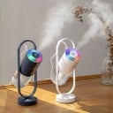 Lampă aromaterapeutică și umidificator de aer cu proiecție luminoasă colorată Corp înclinat în cadru oval Rezervor transparent de 200 4