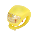 Lampă de bicicletă LED din silicon impermeabilă 3×4 cm Lampă de bicicletă cu 3 moduri de iluminare Clipire rapidă și lentă Alimentare 2× baterii AG10 7