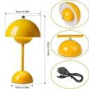 Lampă de birou minimalistă 30 x 16 cm, formă care amintește de o ciupercă, stil retro, decorare creativă, intensitate a luminii ajustabilă 4