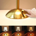 Lampă de masă reîncărcabilă tactilă, lampă wireless reglabilă, 3 culori de lumină, abajur de cristal, iluminat decorativ interior 2