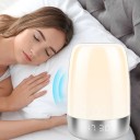 Lampă de noapte cu atingere și ceas cu simulare a răsăritului 7 moduri de alarmă 6 culori RGB 3 niveluri de intensitate Temporizator 15 cm Alb 3