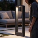Lampă LED de exterior cu stâlp 15 W COB Alb rece 6000 K 80 cm Aluminiu AC 85–265 V Negru Rezistent la apă pentru grădină și împrejurimile vilei 2