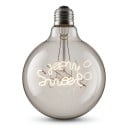 Lampa LED spirală G125 E27 Inscripție Sweet 4 W 220 V 12,5 x 17,5 cm Capac din sticlă și soclu din aluminiu Lumină albă caldă Pentru lămpi și corpuri de iluminat 1