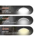 Lampă LED stând în formă de semilună 36W 3200K–5600K 125–180 cm Lampă de umplere dimabilă cu suport pentru telefon și telecomandă 3