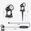 Lampă LED USB de birou rotativă dimabilă neagră COB cu temporizator și telecomandă pentru plante și decoruri 2