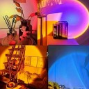 Lampă pentru apus de soare 16 Culori Proiector pentru apus de soare Lampă LED Iluminare Decorativă Dormitor Sufragerie Fotografie Atmosferă 3