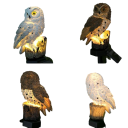 Lampă solară de grădină cu LED-uri Formă bufniță 45x15x8 cm Decorativ Impermeabil Lumină de exterior PVC Rășină Încărcare solară 8 ore 3