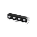 Lampă solară de perete 4 LED alb rece, impermeabilă, pentru gard în aer liber, semnalizare, iluminat decorativ pentru grădină, verandă, balcon, terasă, terasă 2