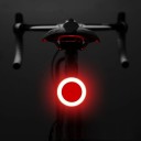 Lampă spate pentru bicicletă COB LED în formă de cerc, 10 lumeni, încărcare USB, 5 moduri de iluminare, lumină impermeabilă IPX2, durată lungă de viață a bateriei 2