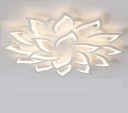 Lampa sufitowa LED w kształcie kwiatu 170W nowoczesny biały żyrandol ze zdalnym sterowaniem lampa sufitowa z możliwością przyciemniania z kontrolerem 110x12cm 1