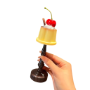 Lampada a forma di budino luminosa 18 x 5 cm Luce notturna da tavolo decorazione carina Illuminazione LED per camera da letto stanza dei bambini 2