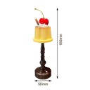 Lampada a forma di budino luminosa 18 x 5 cm Luce notturna da tavolo decorazione carina Illuminazione LED per camera da letto stanza dei bambini 5