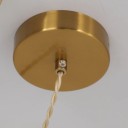 Lampada a sospensione con paralume in ceramica bianca e attacco E27 in stile giapponese con interruttore rotante, diametro 24 cm, per camera da letto 6