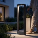 Lampada da giardino LED su palo 15 W COB Bianco freddo 6000 K 80 cm Corpo in alluminio DC 12 V Nera Impermeabile per cortile e prato presso la villa 4