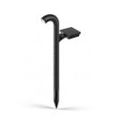 Lampada da giardino solare 1 pz Su palo 59 x 21 x 8 cm IP65 LED ABS e acrilico Nera Luce bianca calda Per marciapiede e vialetto 1