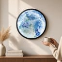Lampada da parete a forma di globo terrestre 78 x 3 cm 68 W Luce bianca fredda Per stanze 15–22 m² Lampada da parete per camera da letto e stanza 3